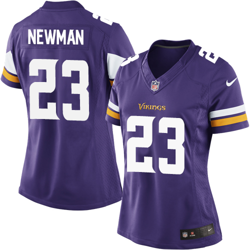 Women's Elite Terence Newman Nike Jersey Purple Home - #23 NFL Minnesota Vikings